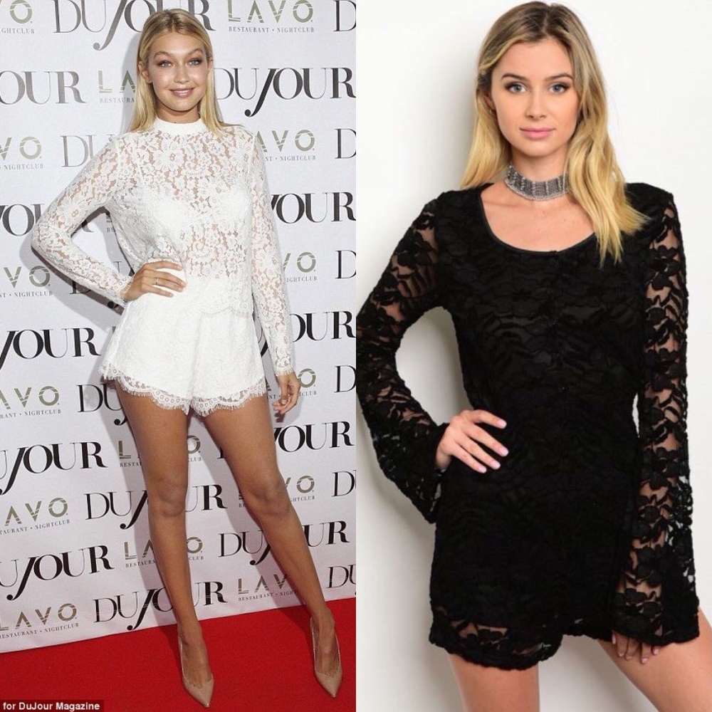 Black Lace Romper